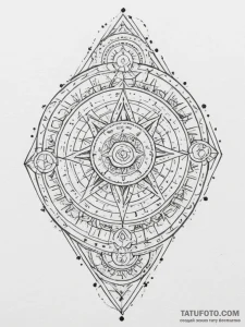 Tattoo design a zodiac glyph composed of tiny... - эскиз тату (№1755108793_0, 13.08.2025 18:13) — Tatufoto.com