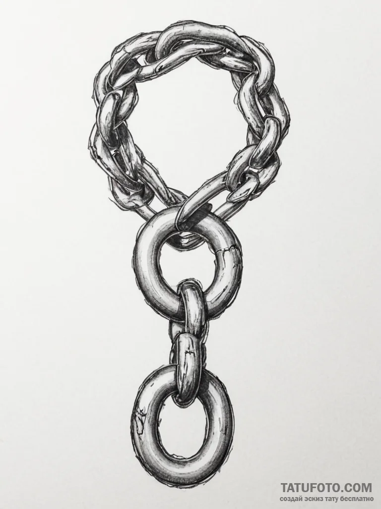 A broken chain - эскиз тату (№1755111174_0, 13.08.2025 18:52) — Tatufoto.com