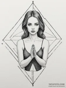 Tattoo design an abstract geometric pattern t... - эскиз тату (№1755112545_0, 13.08.2025 19:15) — Tatufoto.com