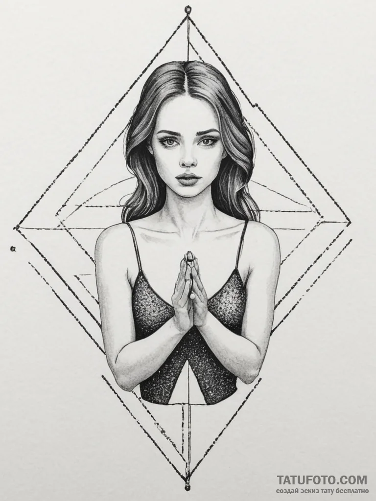Tattoo design an abstract geometric pattern t... - эскиз тату (№1755112545_0, 13.08.2025 19:15) — Tatufoto.com