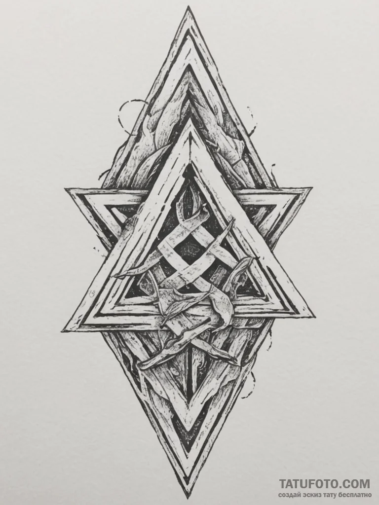 54. tattoo sketch: a rune appearing as if mag... - эскиз тату (№1755114506_0, 13.08.2025 19:48) — Tatufoto.com