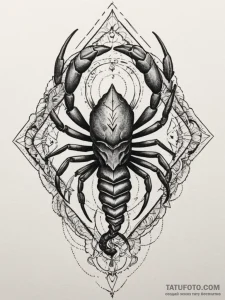 Tattoo design a menacing scorpio scorpion, wi... - эскиз тату (№1755114895_0, 13.08.2025 19:54) — Tatufoto.com
