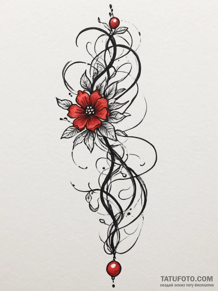 Tattoo design a delicate string of pearls int... - эскиз тату (№1755116465_0, 13.08.2025 20:21) — Tatufoto.com