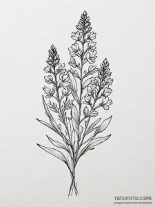A field of bluebonnets in texas., tattoo flas... - эскиз тату (№1755118275_0, 13.08.2025 20:51) — Tatufoto.com
