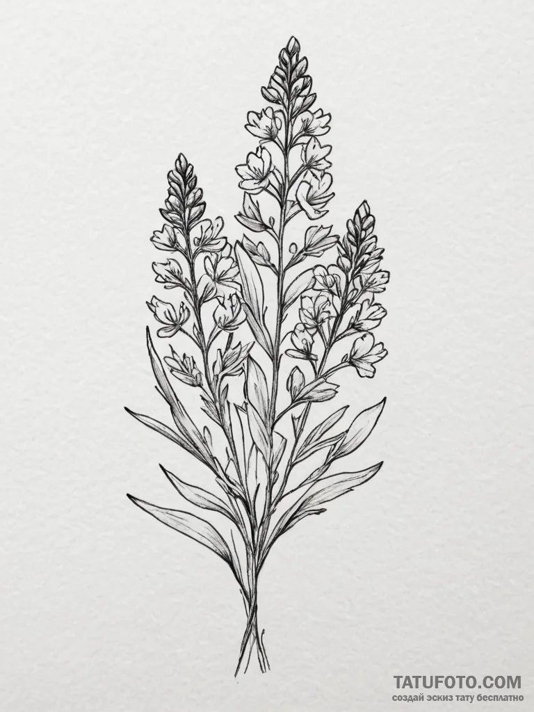 A field of bluebonnets in texas., tattoo flas... - эскиз тату (№1755118275_0, 13.08.2025 20:51) — Tatufoto.com