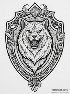 Tattoo design a stylized shield with a specif... - эскиз тату (№1755118870_0, 13.08.2025 21:01) — Tatufoto.com