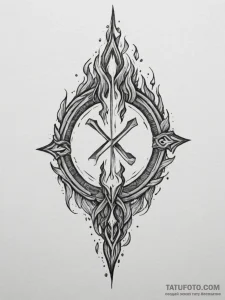 83. tattoo sketch: "krada" rune stylized as a... - эскиз тату (№1755120068_0, 13.08.2025 21:21) — Tatufoto.com