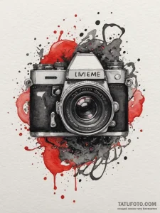 Tattoo design a streamer's camera with a "liv... - эскиз тату (№1755120460_0, 13.08.2025 21:27) — Tatufoto.com
