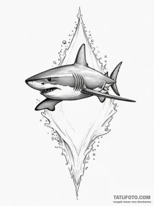 Shark - эскиз тату (№1755122638_0, 13.08.2025 22:03) — Tatufoto.com