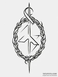 89. tattoo design: a minimalist "treba" rune,... - эскиз тату (№1755122839_0, 13.08.2025 22:07) — Tatufoto.com