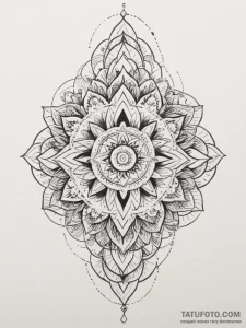 The stark, geometric interior of a modern art... - эскиз тату (№1755126854_0, 13.08.2025 23:14) — Tatufoto.com