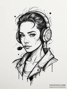 Tattoo design a pixelated character from a re... - эскиз тату (№1755127864_0, 13.08.2025 23:31) — Tatufoto.com