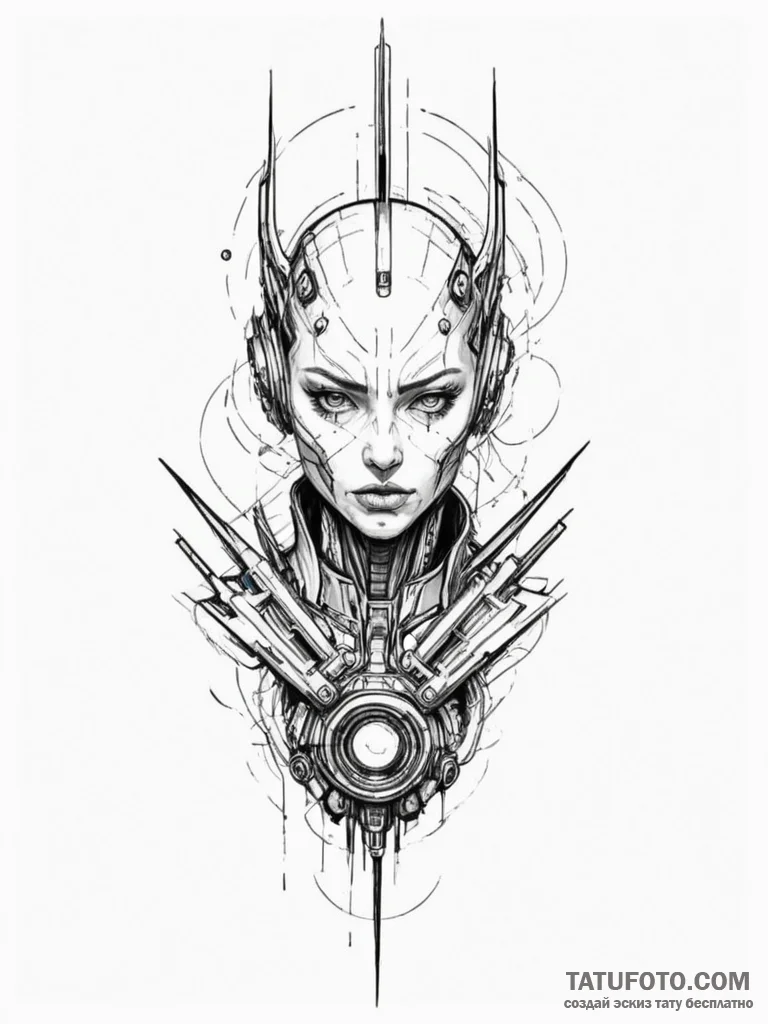 р“сђсѓрїрїр° 18: futuristic & cyberpunk (р¤сѓ... - эскиз тату (№1755128266_0, 13.08.2025 23:37) — Tatufoto.com