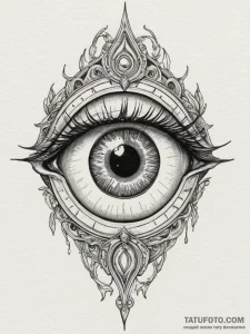 The eye of sauron, ink illustration for tatto... - эскиз тату (№1755129672_0, 14.08.2025 00:01) — Tatufoto.com