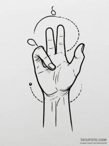 Tattoo design a "clutch play" symbol like a h... - эскиз тату (№1755131274_0, 14.08.2025 00:27) — Tatufoto.com