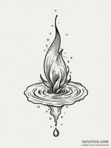 Tattoo sketch a single drop of water creating... - эскиз тату (№1755135692_0, 14.08.2025 01:41) — Tatufoto.com
