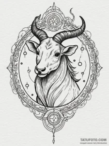 Tattoo sketch a zodiac symbol where the anima... - эскиз тату (№1755137899_0, 14.08.2025 02:18) — Tatufoto.com