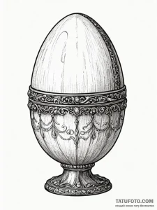 Faberge egg, tattoo line art, rough sketchy l... - эскиз тату (№1755138095_0, 14.08.2025 02:21) — Tatufoto.com