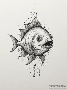 Deep-sea anglerfish, tattoo flash sheet desig... - эскиз тату (№1755139111_0, 14.08.2025 02:38) — Tatufoto.com