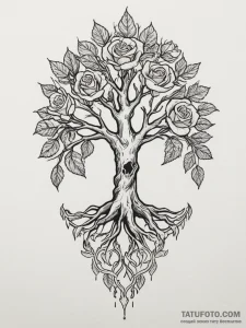 The white tree of gondor, tattoo line art, on... - эскиз тату (№1755139910_0, 14.08.2025 02:51) — Tatufoto.com