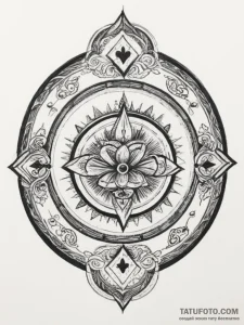 A poker chip, tattoo flash sheet design, old... - эскиз тату (№1755140915_0, 14.08.2025 03:08) — Tatufoto.com