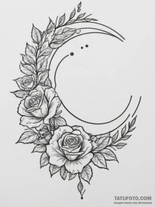 Tattoo design a minimalist moon phase sequenc... - эскиз тату (№1755144523_0, 14.08.2025 04:08) — Tatufoto.com