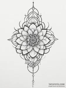 Tattoo sketch a subtle geometric pattern on a... - эскиз тату (№1755145918_0, 14.08.2025 04:31) — Tatufoto.com