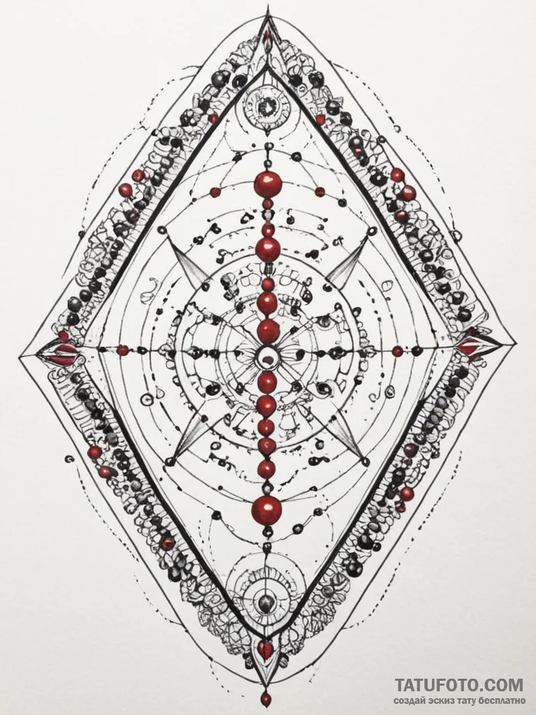 Abacus, tattoo sketch design, black and red i... - эскиз тату (№1755146325_0, 14.08.2025 04:38) — Tatufoto.com