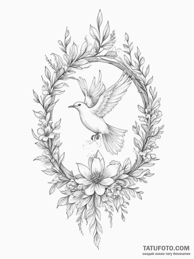 Tattoo sketch a soft, ethereal representation... - эскиз тату (№1755146725_0, 14.08.2025 04:45) — Tatufoto.com