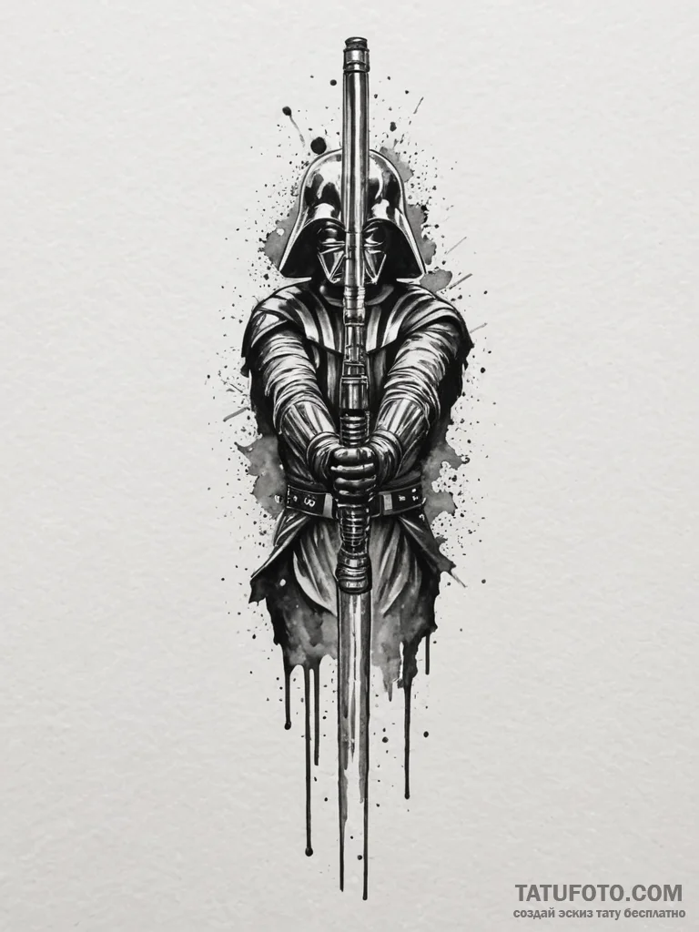 A lightsaber hilt (specific, e.g., luke's or... - эскиз тату (№1755148505_0, 14.08.2025 05:15) — Tatufoto.com