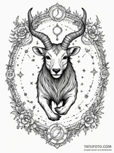 Tattoo sketch a zodiac animal breaking throug... - эскиз тату (№1755155002_0, 14.08.2025 07:03) — Tatufoto.com