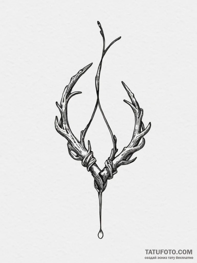 A wishbone - эскиз тату (№1755156385_0, 14.08.2025 07:26) — Tatufoto.com