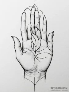 Tattoo design a parent's hand holding a child... - эскиз тату (№1755157175_0, 14.08.2025 07:39) — Tatufoto.com