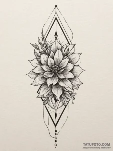 Tattoo sketch: a geometric pattern resembling... - эскиз тату (№1755157768_0, 14.08.2025 07:49) — Tatufoto.com