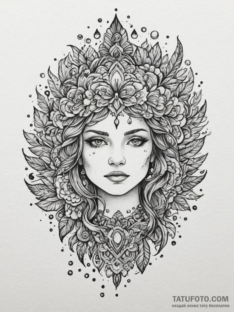 Tattoo design a gentle blend of cool tones, f... - эскиз тату (№1755158364_0, 14.08.2025 07:59) — Tatufoto.com