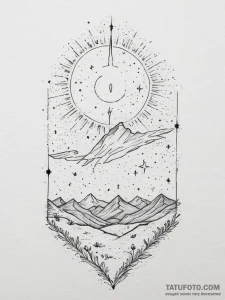 A vast, star-filled night sky over the utah d... - эскиз тату (№1755160937_0, 14.08.2025 08:42) — Tatufoto.com