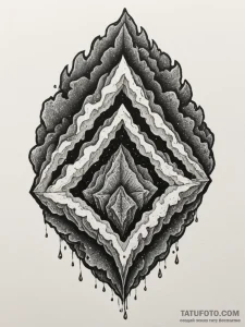 Geode, concept art for tattoo, blackwork tatt... - эскиз тату (№1755166075_0, 14.08.2025 10:07) — Tatufoto.com