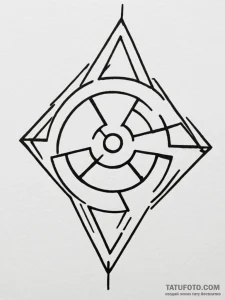 The radiation symbol, tattoo line art, rough... - эскиз тату (№1755168252_0, 14.08.2025 10:44) — Tatufoto.com