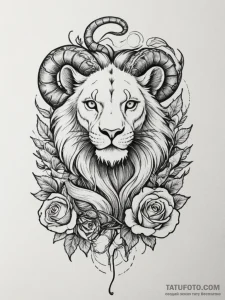 A chimera (lion, goat, snake) (is there, but... - эскиз тату (№1755170028_0, 14.08.2025 11:13) — Tatufoto.com