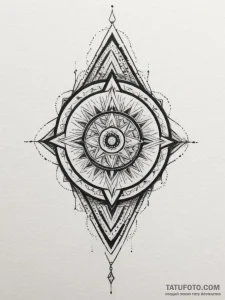 Tattoo design: a geometric kolovrat with clea... - эскиз тату (№1755171822_0, 14.08.2025 11:43) — Tatufoto.com