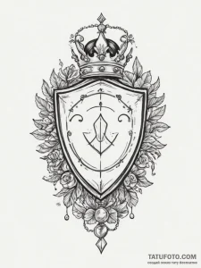 Tattoo design a "solo win" icon with a crown... - эскиз тату (№1755172437_0, 14.08.2025 11:53) — Tatufoto.com