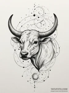 Tattoo design a taurus constellation integrat... - эскиз тату (№1755180206_0, 14.08.2025 14:03) — Tatufoto.com