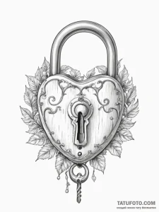 Lock and key (as a pair) - эскиз тату (№1755182834_0, 14.08.2025 14:47) — Tatufoto.com