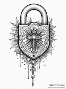 Tattoo design a digital padlock with a styliz... - эскиз тату (№1755183229_0, 14.08.2025 14:53) — Tatufoto.com