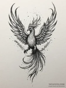 Phoenix rising from ashes (already there, but... - эскиз тату (№1755184634_0, 14.08.2025 15:17) — Tatufoto.com