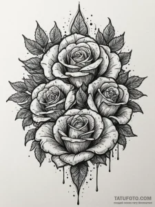 Tattoo sketch 'you died' in a gritty, blood-s... - эскиз тату (№1755186251_0, 14.08.2025 15:44) — Tatufoto.com