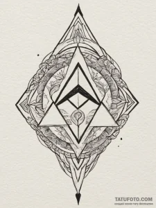 113. tattoo sketch: "istok" rune as the begin... - эскиз тату (№1755186461_0, 14.08.2025 15:47) — Tatufoto.com