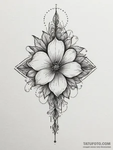 Tattoo sketch a subtle representation of a fa... - эскиз тату (№1755187300_0, 14.08.2025 16:01) — Tatufoto.com