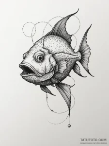 Deep-sea anglerfish, tattoo sketch design, do... - эскиз тату (№1755187764_0, 14.08.2025 16:09) — Tatufoto.com