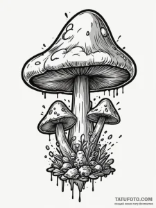 Mushroom cloud, artistic tattoo sketch, new s... - эскиз тату (№1755187981_0, 14.08.2025 16:13) — Tatufoto.com